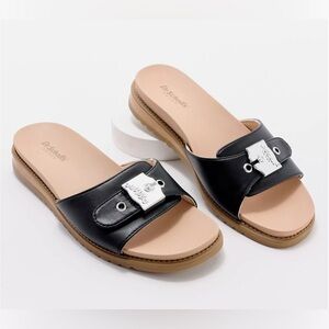 New Dr. Scholl’s Island Icon Black Sandals Size 9